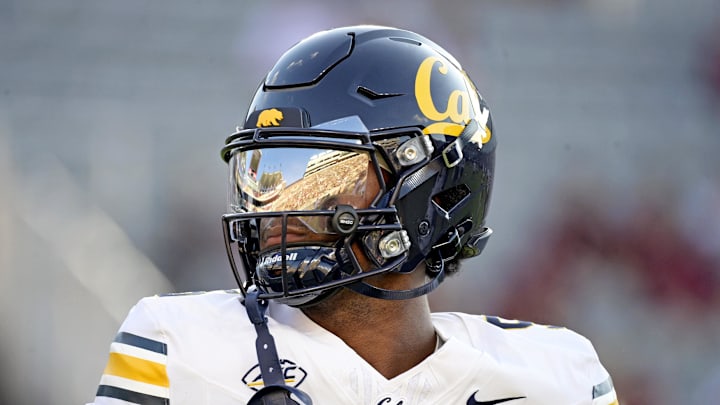 Sep 21, 2024; Tallahassee, Florida, USA; California Golden Bears defensive back Marcus Harris (5) before the game against the Florida State Seminoles at Doak S. Campbell Stadium. Mandatory Credit: Melina Myers-Imagn Images