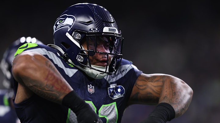Oct 20, 2025; Seattle, Washington, USA; Seattle Seahawks defensive tackle Byron Murphy II (91) celebrates after a play during the second quarter against the Houston Texans at Lumen Field. Mandatory Credit: Kevin Ng-Imagn Images Oct 20, 2025; Seattle, Washington, USA; Seattle Seahawks defensive tackle Byron Murphy II (91) celebrates after a play during the second quarter against the Houston Texans at Lumen Field. Mandatory Credit: Kevin Ng-Imagn Images