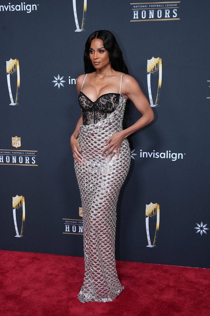 Ciara Wins NFL Honors Red Carpet in Daring Lingerie Dress With Russell  Wilson