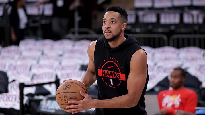 Apr 28, 2026; New York, New York, USA; Atlanta Hawks guard CJ McCollum (3) warms up before game five of the first round of the 2026 NBA Playoffs against the New York Knicks at Madison Square Garden. Mandatory Credit: Brad Penner-Imagn Images Apr 28, 2026; New York, New York, USA; Atlanta Hawks guard CJ McCollum (3) warms up before game five of the first round of the 2026 NBA Playoffs against the New York Knicks at Madison Square Garden. Mandatory Credit: Brad Penner-Imagn Images