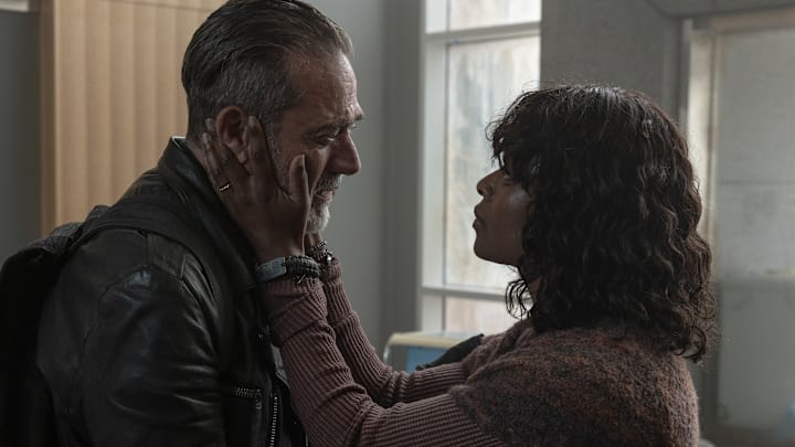 Jeffrey Dean Morgan as Negan, Medina Senghore as Annie - The Walking Dead: Dead City _ Season 2, Episode 7 - Photo Credit: Robert Clark/AMC