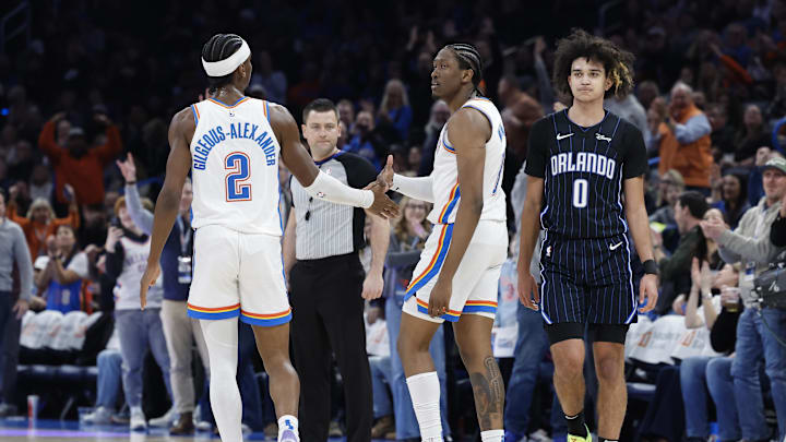Jan 13, 2024; Oklahoma City, Oklahoma, USA; Oklahoma City Thunder forward Jalen Williams (8)