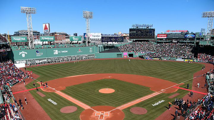 Mar 30, 2023; Boston, Massachusetts, USA; A general view of Fenway Park before a game between the Boston Red Sox and the Baltimore Orioles at Fenway Park. Mandatory Credit: Eric Canha-Imagn Images