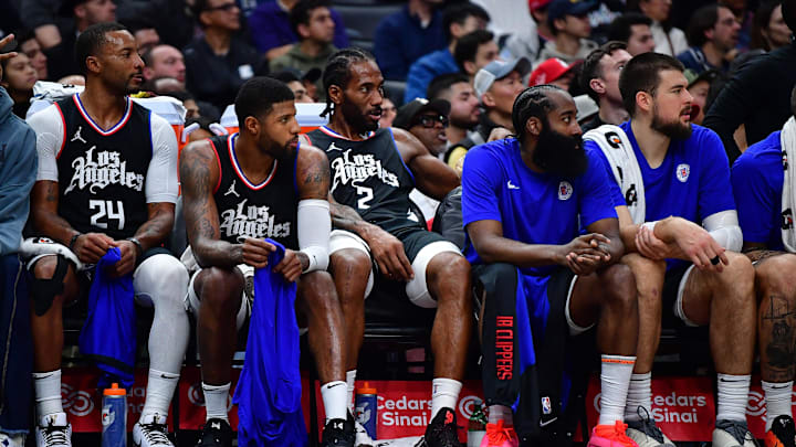 Norman Powell, Paul George, Kawhi Leonard, James Harden, Ivica Zubac, LA Clippers