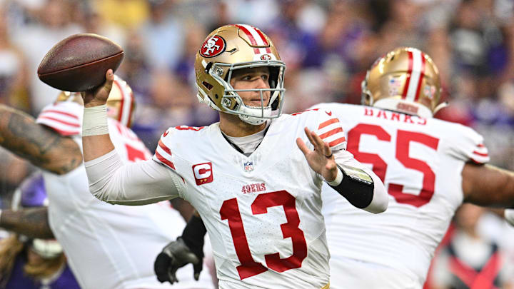 Brock Purdy, set to boil in a red uniform Sunday.