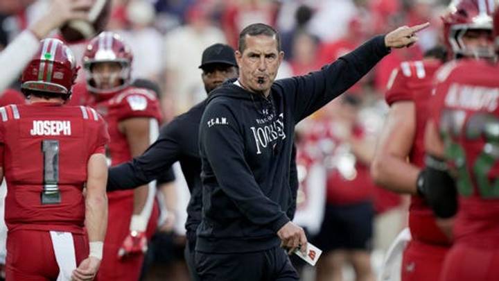 Wisconsin head coach Luke Fickell is shown before their game against Notre Dame Sunday, September 6, 2026 at Lambeau Field in Green Bay, Wisconsin.