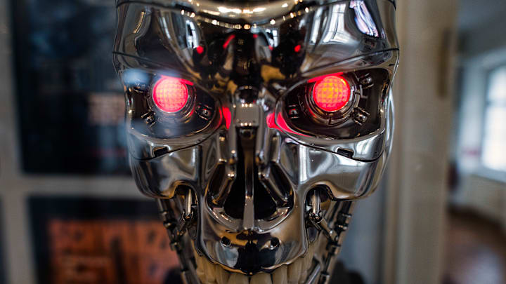 The Terminator robot's scull from the Terminator movie is...
