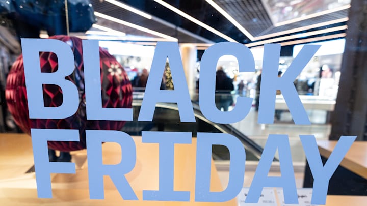 A shop displaying a Black Friday sales sign...