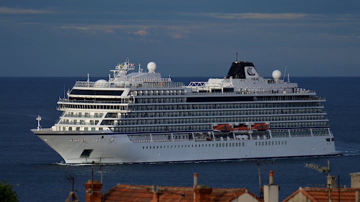 The passenger cruise ship Viking Jupiter arrives at the...