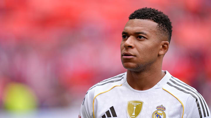 Kylian Mbappé of Real Madrid CF is seen during the La Liga...
