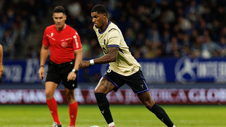 Marcus Rashford (FC Barcelona) seen in action during the...