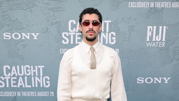 Bad Bunny at Columbia Pictures' "Caught Stealing" New York Premiere