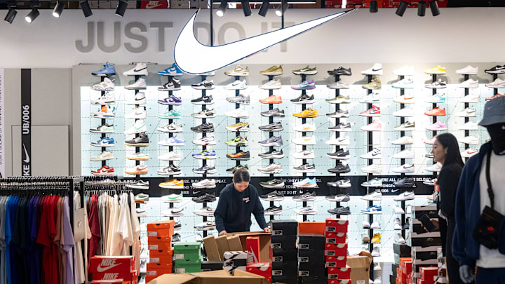 American multinational sport clothing brand Nike store in...