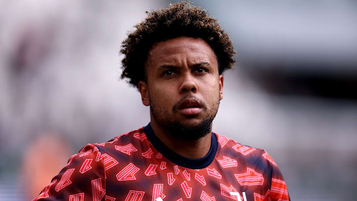 Weston Mckennie of Juventus Fc  during warm up before the...