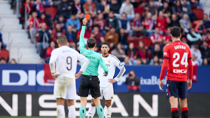 Bellingham was dismissed after just 39 minutes of Real Madrid's clash with Osasuna