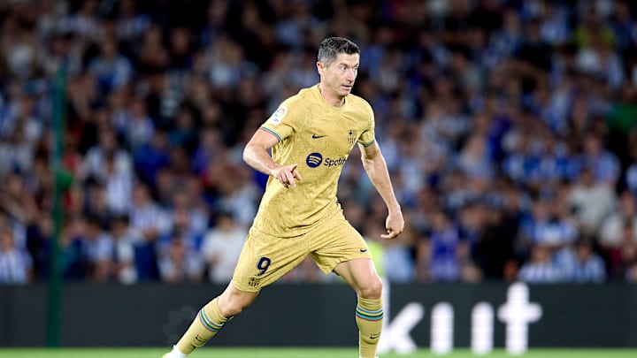 Robert Lewandowski lors du match contre la Real Sociedad, dimanche dernier