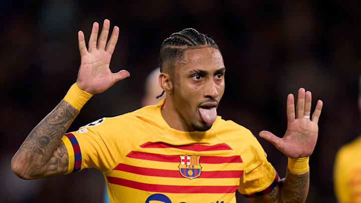 Raphinha buteur lors du Paris Saint-Germain v FC Barcelone