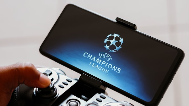 In this photo illustration, the UEFA Champions League (UCL)...