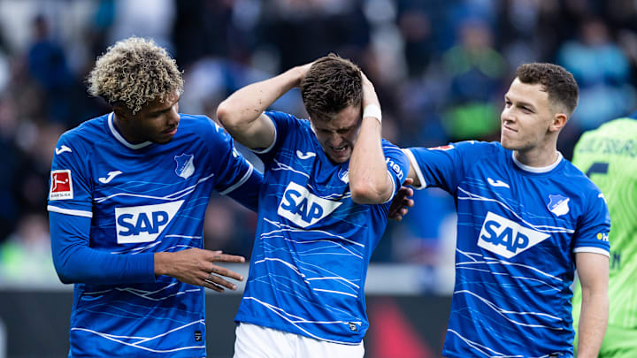 Georginio Rutter (l.), Christoph Baumgartner (m.) und Dennis Geiger (r.)