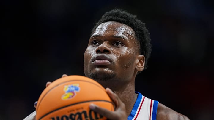 Kansas Jayhawks center Paul Mbiya (34) 