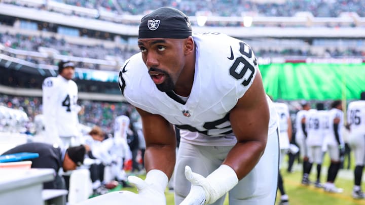 Defensive end Tyree Wilson was traded from the Las Vegas Raiders to the New Orleans Saints on Saturday (April 25).