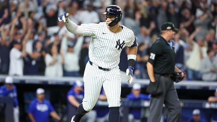 New York Yankees outfielder Aaron Judge is batting second in Game 4 of the ALDS against the Blue Jays. 