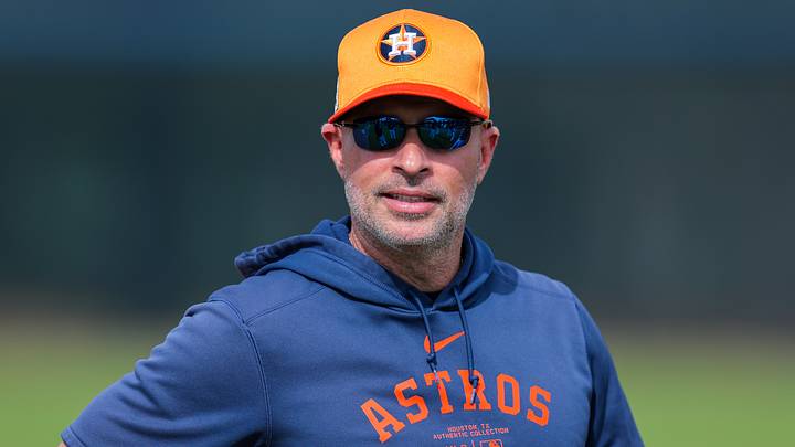 Astros manager Joe Espada (19) looks on during a spring training workout Credit: Sam Navarro- Astros manager Joe Espada (19) looks on during a spring training workout Credit: Sam Navarro-