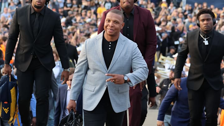 West Virginia University offensive coordinator Chad Scott West Virginia University offensive coordinator Chad Scott