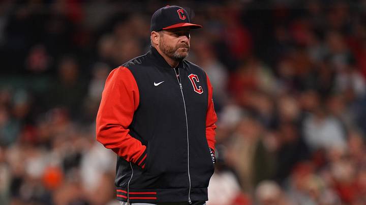 Sep 22, 2026; Boston, Massachusetts, USA; Cleveland Guardians manager Stephen Vogt (12) walks back to the dugout as they taken the Boston Red Sox in the sixth inning at Fenway Park. Mandatory Credit: David Butler II-Imagn Images Sep 22, 2026; Boston, Massachusetts, USA; Cleveland Guardians manager Stephen Vogt (12) walks back to the dugout as they taken the Boston Red Sox in the sixth inning at Fenway Park. Mandatory Credit: David Butler II-Imagn Images