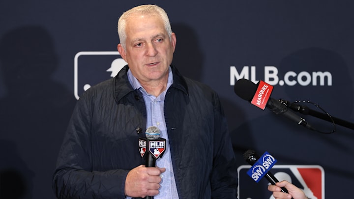 Dec 10, 2024; Dallas, TX, USA; Agent Joel Wolfe, agent for Roki Sasaki, speaks with the media at Hilton Anatole. Mandatory Credit: Tim Heitman-Imagn Images Dec 10, 2024; Dallas, TX, USA; Agent Joel Wolfe, agent for Roki Sasaki, speaks with the media at Hilton Anatole. Mandatory Credit: Tim Heitman-Imagn Images
