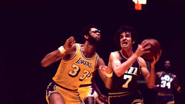 “Pistol” Pete Maravich, Guard of the New Orleans Jazz