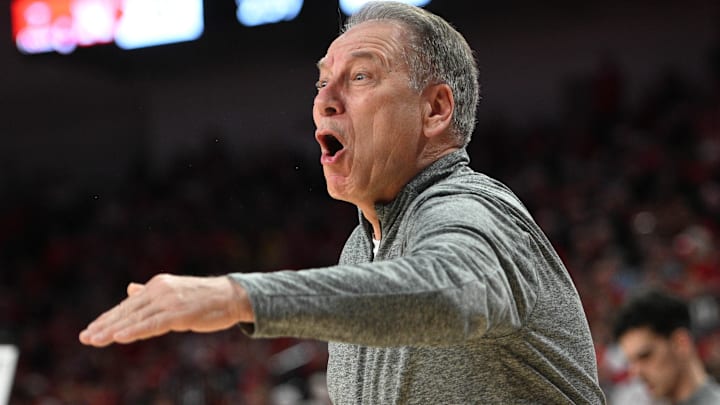 Feb 28, 2023; Lincoln, Nebraska, USA;  Michigan State Spartans head coach Tom Izzo watches action against the Nebraska Cornhuskers in the second half at Pinnacle Bank Arena. Mandatory Credit: Steven Branscombe-Imagn Images