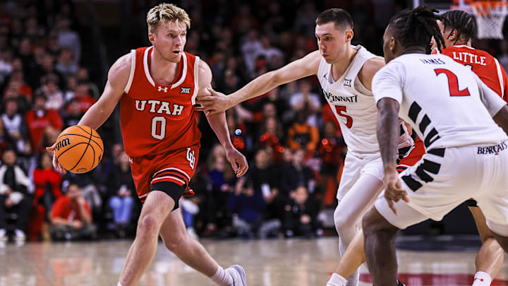 Utah Utes guard Hunter Erickson (0). Utah Utes guard Hunter Erickson (0).