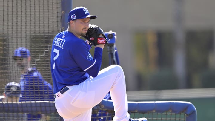 Los Angeles Dodgers starting pitcher Blake Snell.