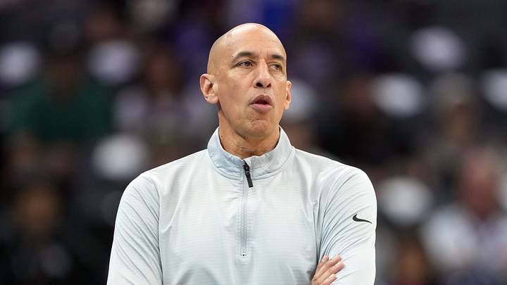 Apr 5, 2026; Sacramento, California, USA; Sacramento Kings head coach Doug Christie during the second quarter against the LA Clippers at Golden 1 Center. Mandatory Credit: Darren Yamashita-Imagn Images Apr 5, 2026; Sacramento, California, USA; Sacramento Kings head coach Doug Christie during the second quarter against the LA Clippers at Golden 1 Center. Mandatory Credit: Darren Yamashita-Imagn Images