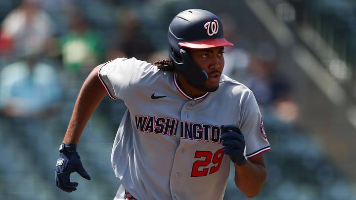 Jul 19, 2026; West Sacramento, California, USA; Washington Nationals designated hitter James Wood (29) during the eighth inning against the Athletics at Sutter Health Park. Mandatory Credit: Scott Marshall-Imagn Images Jul 19, 2026; West Sacramento, California, USA; Washington Nationals designated hitter James Wood (29) during the eighth inning against the Athletics at Sutter Health Park. Mandatory Credit: Scott Marshall-Imagn Images