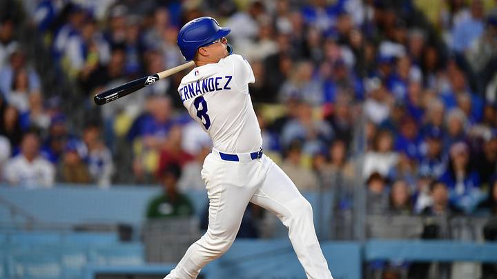 May 26, 2026; Los Angeles, California, USA; Los Angeles Dodgers first baseman Enrique Hernandez (8) hits a solo home run during the third inning against the Colorado Rockies at Dodger Stadium. Mandatory Credit: Gary A. Vasquez-Imagn Images May 26, 2026; Los Angeles, California, USA; Los Angeles Dodgers first baseman Enrique Hernandez (8) hits a solo home run during the third inning against the Colorado Rockies at Dodger Stadium. Mandatory Credit: Gary A. Vasquez-Imagn Images