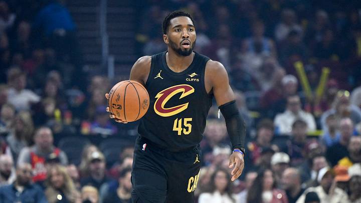 Oct 26, 2026; Cleveland, Ohio, USA; Cleveland Cavaliers guard Donovan Mitchell (45) brings the ball up court in the first quarter against the Minnesota Timberwolves at Rocket Arena. Mandatory Credit: David Richard-Imagn Images Oct 26, 2026; Cleveland, Ohio, USA; Cleveland Cavaliers guard Donovan Mitchell (45) brings the ball up court in the first quarter against the Minnesota Timberwolves at Rocket Arena. Mandatory Credit: David Richard-Imagn Images