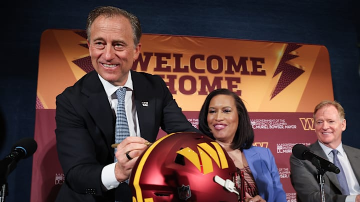 Josh Harris, Muriel Bowser, and Roger Goodell