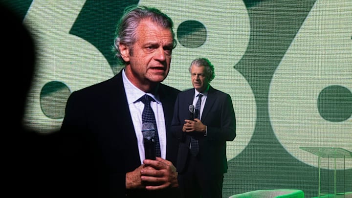 President of Vanderbilt, Daniel Diermeier, speaks during Tennessee's 3686 conference at Cannery Hall in Nashville, Tenn., Tuesday, Sept. 10, 2024. President of Vanderbilt, Daniel Diermeier, speaks during Tennessee's 3686 conference at Cannery Hall in Nashville, Tenn., Tuesday, Sept. 10, 2024.