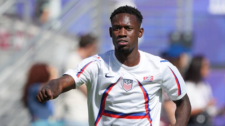 United States of America forward Folarin Balogun. United States of America forward Folarin Balogun.