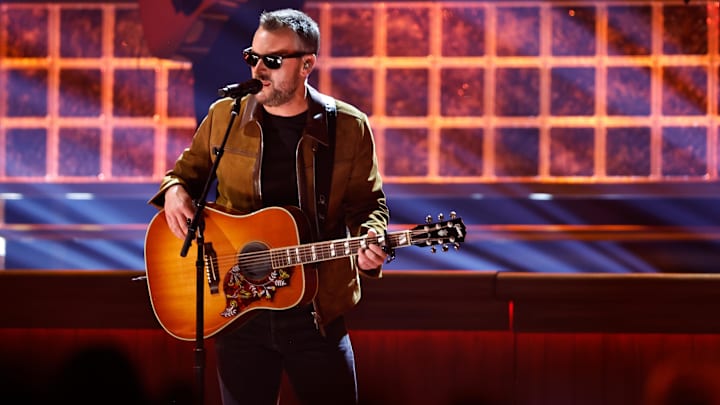 Nov 8, 2023; Nashville, TN, USA; Eric Church performs during the 57th Annual Country Music Association Awards in Nashville, Tenn., Wednesday, Nov. 8, 2023. Mandatory Credit: Wade Payne-USA TODAY NETWORK