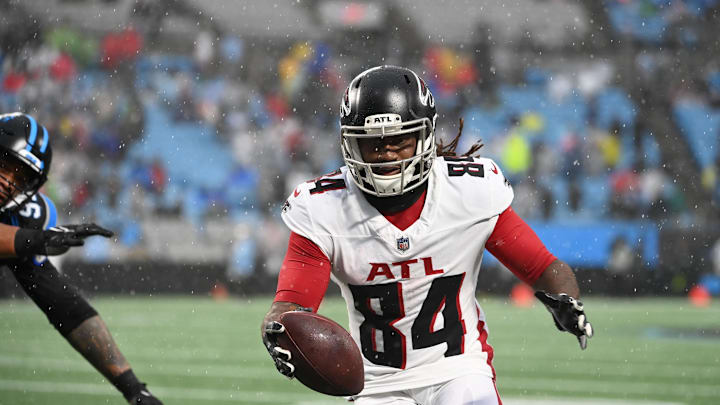 Dec 17, 2023; Charlotte, North Carolina, USA;  Atlanta Falcons running back Cordarrelle Patterson