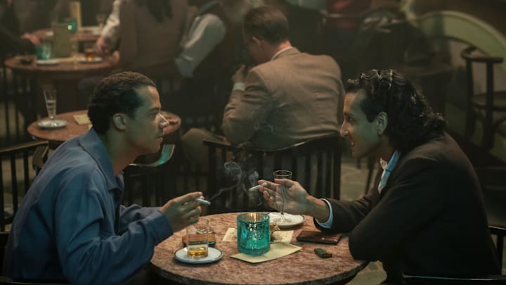 Jacob Anderson as Louis De Point Du Lac and Assad Zaman as Armand - Interview with the Vampire _ Season 2, Episode 3 - Photo Credit: Larry Horricks/AMC