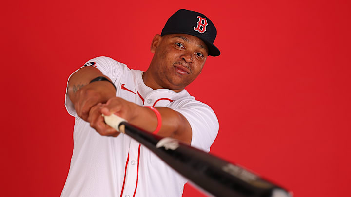 Devers ha estado corrigiendo algunas posturas de su swing