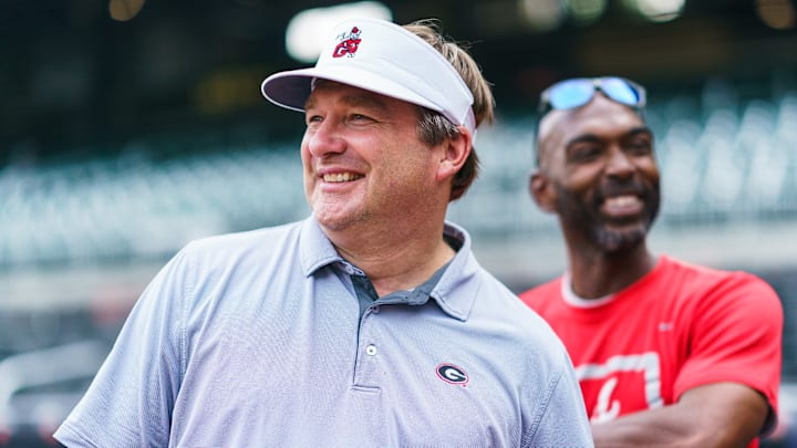 Kirby Smart, Georgia Bulldogs. (Matthew Grimes Jr./Atlanta Braves/GettyImages)