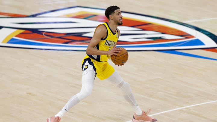 Indiana Pacers guard Tyrese Haliburton debuted his new PUMA shoes in Game 1 of the NBA Finals.