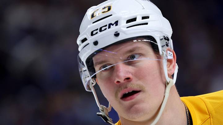 Mar 7, 2026; Buffalo, New York, USA; Nashville Predators right wing Joakim Kemell (25) during a stoppage in play against the Buffalo Sabres at KeyBank Center. Mandatory Credit: Timothy T. Ludwig-Imagn Images Mar 7, 2026; Buffalo, New York, USA; Nashville Predators right wing Joakim Kemell (25) during a stoppage in play against the Buffalo Sabres at KeyBank Center. Mandatory Credit: Timothy T. Ludwig-Imagn Images