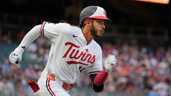 Aug 10, 2026; Minneapolis, Minnesota, USA; Minnesota Twins left fielder Austin Martin (16) runs the bases on his double against the Baltimore Orioles in the first inning at Target Field. Mandatory Credit: Bruce Kluckhohn-Imagn Images Aug 10, 2026; Minneapolis, Minnesota, USA; Minnesota Twins left fielder Austin Martin (16) runs the bases on his double against the Baltimore Orioles in the first inning at Target Field. Mandatory Credit: Bruce Kluckhohn-Imagn Images