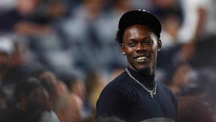 New York Yankees second baseman Jazz Chisholm Jr. (13) looks on during the eighth inning against the Colorado Rockies at Yankee Stadium. New York Yankees second baseman Jazz Chisholm Jr. (13) looks on during the eighth inning against the Colorado Rockies at Yankee Stadium.